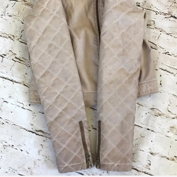 Free People Quilted Vegan Leather Jacket Moto - Picture 3 of 9